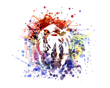 Vector color illustration rhinocerosのイラスト素材