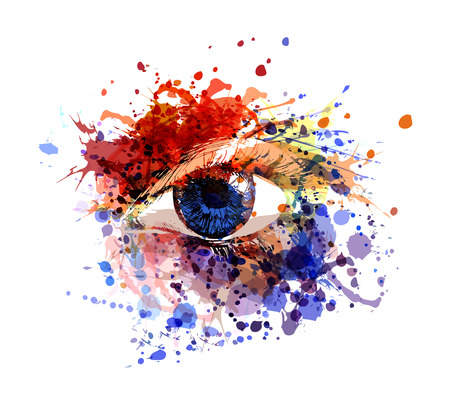 Vector color illustration of eyeのイラスト素材