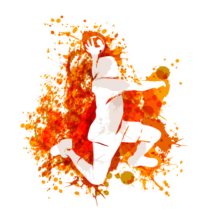 Vector illustration of a handball playerのイラスト素材