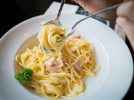 spaghetti hamの写真素材