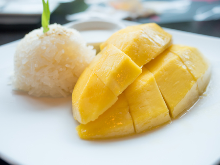 Mango sticky rice, Thai dessertの写真素材