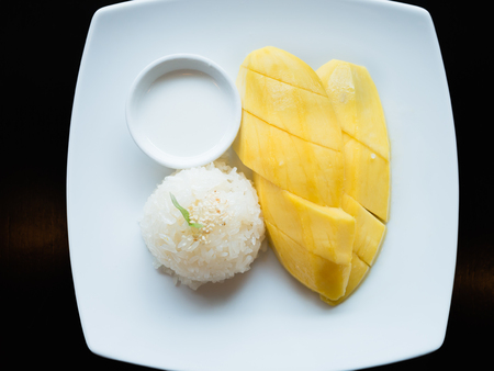 Mango sticky rice, Thai dessertの写真素材