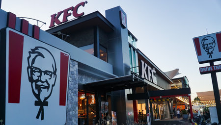Ubonratchathani -Thailandâ€‹,07/01/2020â€‹: KFC fast food restaurant. Kentucky Fried...