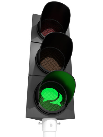 Traffic light showing aの写真素材