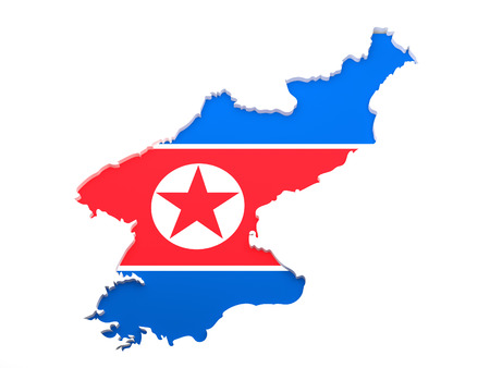 North Korea Map - The map of North Korea isolated on a white background.の写真素材