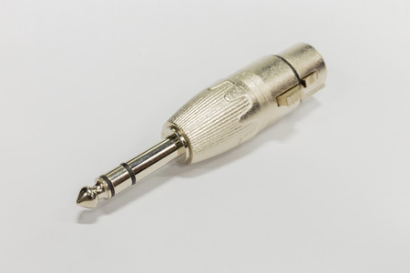 XLR adapter to phone  plug. Objects on white background