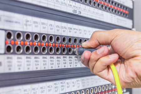Patch panel that is equipped for broadcast.