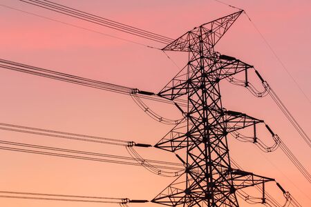 High voltage transmission lines.