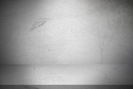 Gray vintage cement or concrete wall and floor background. Can be used for display products, room, interior, graphic design or wallpaper. Copy space for text.の写真素材