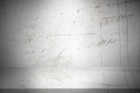 Gray vintage cement or concrete wall and floor background. Can be used for display products, room, interior, graphic design or wallpaper. Copy space for text.の写真素材