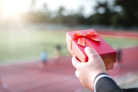 New Year's gift giving inの写真素材