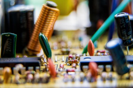 Resistor on Electronic circuit board,use for wallpaper, used as illustrated book,closeupの写真素材