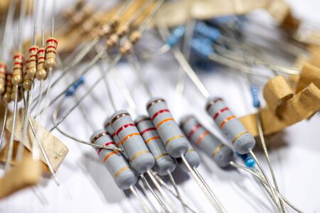 Electronic circuit Resistor, used for wallpaper, used as illustrated book,closeupの写真素材