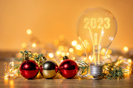 creative idea.Concept of idea and New year 2023 Image has copy space