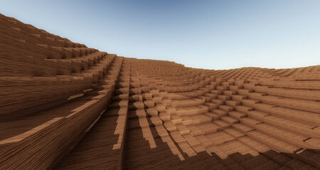 Wood Pixelated Surfaces with Offset Leveling 