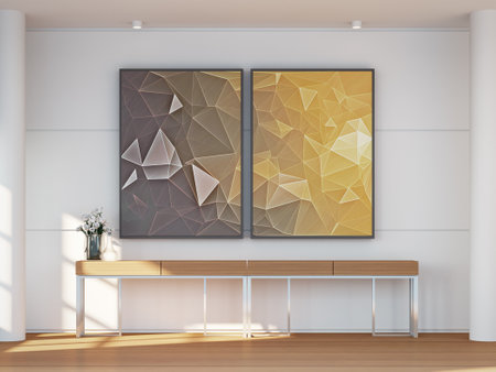 gallery wall modern interior - 3D rendering