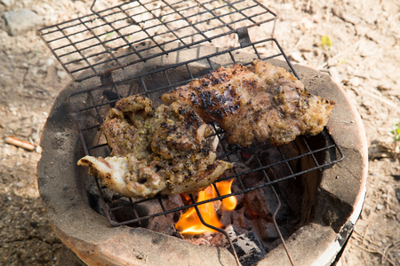 Pork neck grilledの写真素材