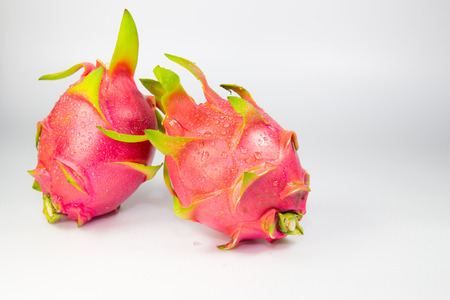 Juicy Dragon fruit on white backgroundの写真素材
