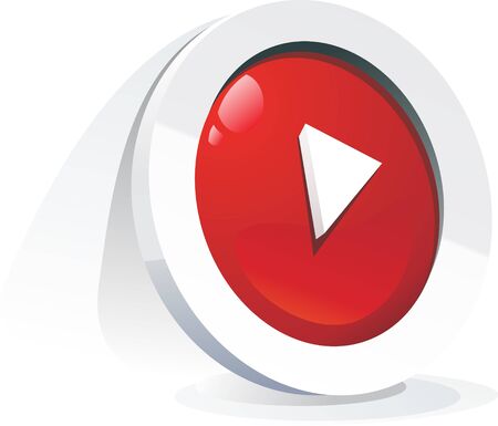 3d illustration of play button. のイラスト素材