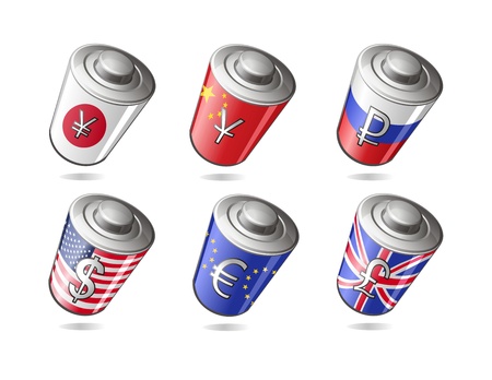 Set of currency symbols illustration in vectorのイラスト素材