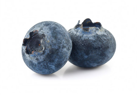 Blueberries isolated on white backgroundの写真素材
