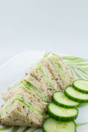 cucumber sandwichの写真素材