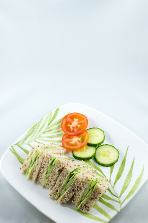 cucumber sandwichの写真素材