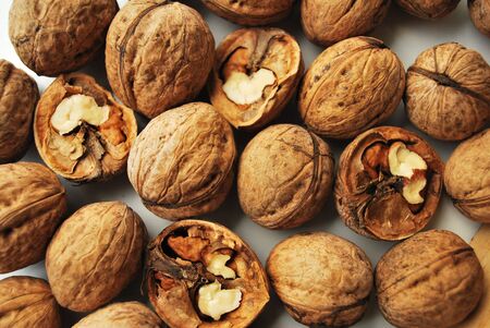 Background or texture for group dry nutsの写真素材