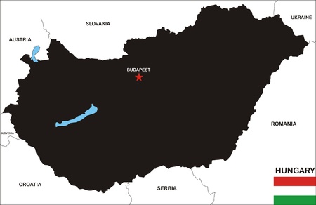 Hungary mapの写真素材