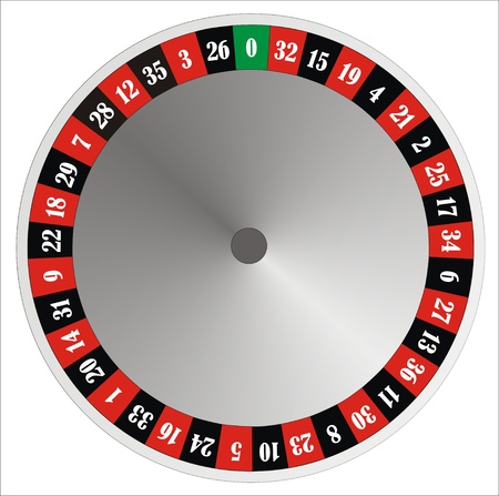 computer generated roulette wheel with numbers and coloursの写真素材