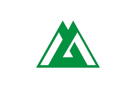 very big size flag of japan region toyamaの写真素材