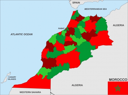 very big size morocco country political map very big size morocco country political map