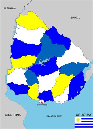 very big size uruguay country political map very big size uruguay country political map