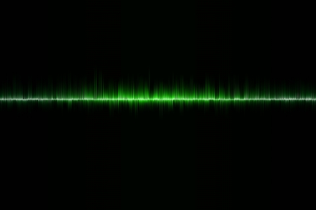green colors sound waves computer generated illustrationの写真素材