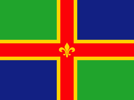 lincolnshire county people ethnic england country flagのイラスト素材