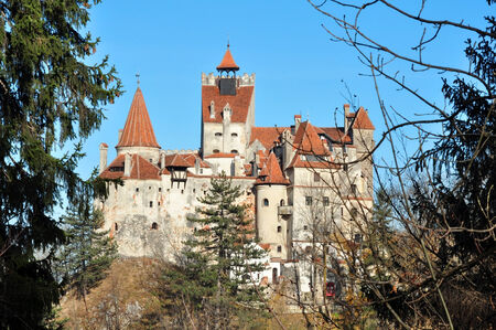 dracula bran castle romania history landmark architectureのeditorial素材