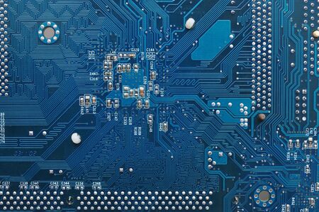 blue electronic circuit mother board pattern background