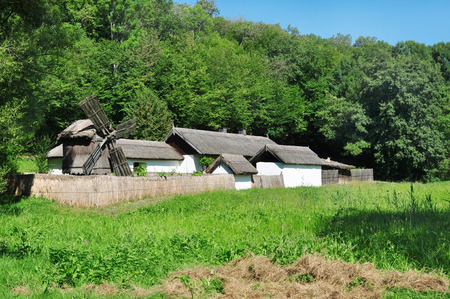 sibiu romania ethno museum wood wind millのeditorial素材