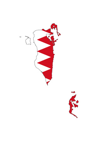 bahrain country flag map shape national symbolの写真素材