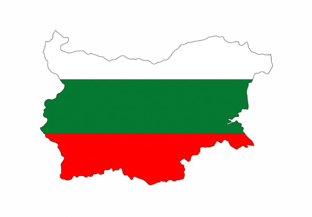 bulgaria country flag map shape national symbolの写真素材