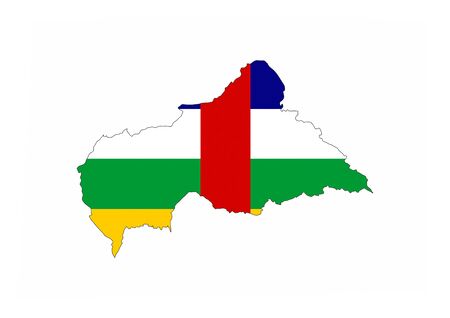 central african republic country flag map shape national symbolの写真素材