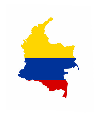 colombia country flag map shape national symbolの写真素材