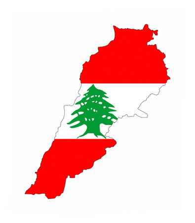 lebanon country flag map shape national symbolの写真素材