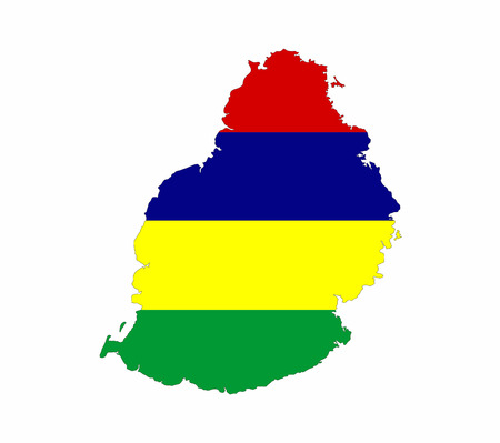 mauritius country flag map shape national symbolの写真素材