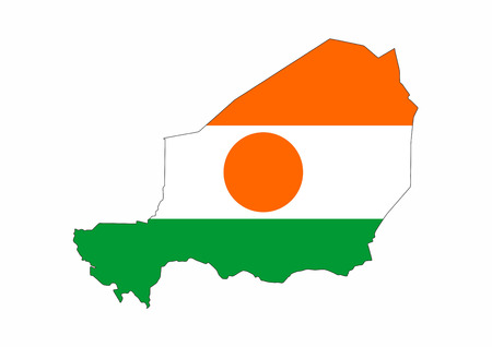 niger country flag map shape national symbolの写真素材