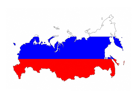 russia country flag map shape national symbolの写真素材