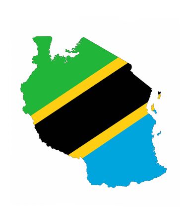 tanzania country flag map shape national symbolの写真素材