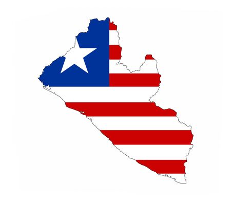 liberia country flag map shape national symbolの写真素材