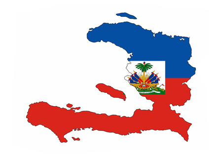 haiti country flag map shape national symbolの写真素材