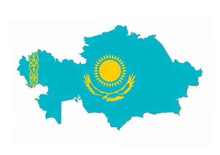 kazakhstan country flag map shape national symbol kazakhstan country flag map shape national symbol